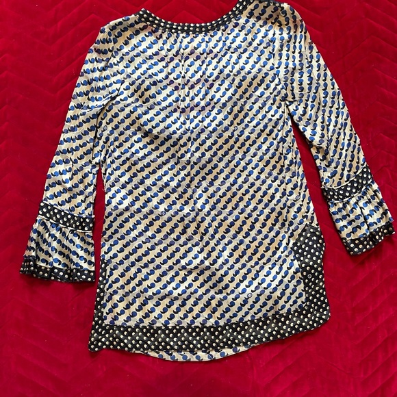 Tory Burch Blue x White Top in Small - Picture 2 of 6